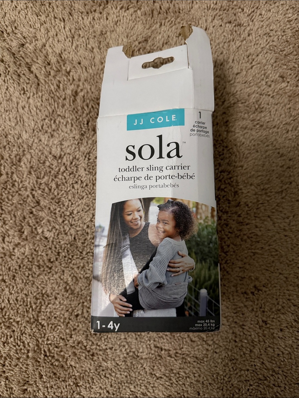 JJ Cole Sola Toddler Sling Carrier - Gray and White